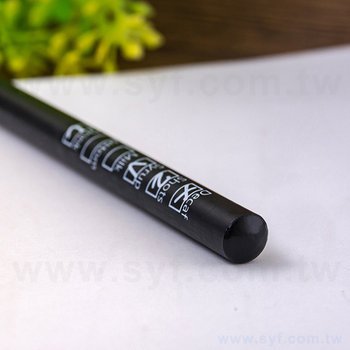 原木鉛筆-消光黑筆桿-圓形塗頭單色廣告筆_4